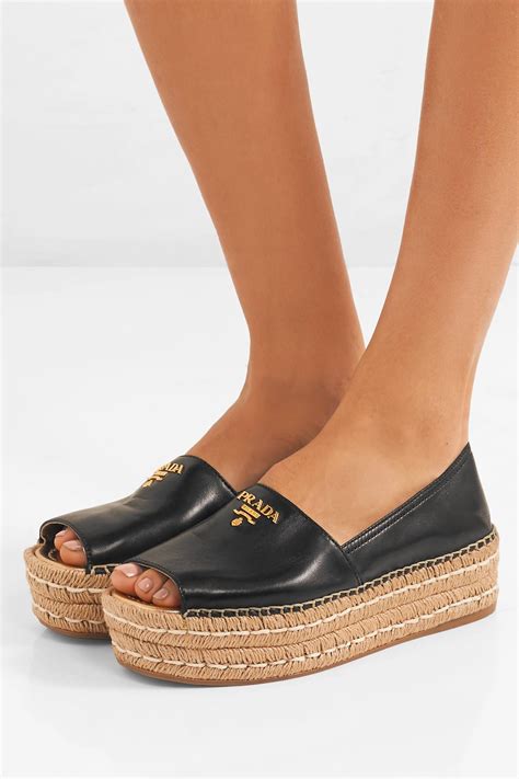 prada espadrillas con plateau|Women's Prada Sandal Espadrilles .